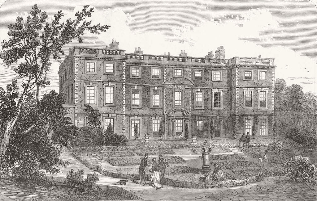 YORKS. Newby hall, Lady Mary Vyner, nr Calamity 1869 old antique print picture